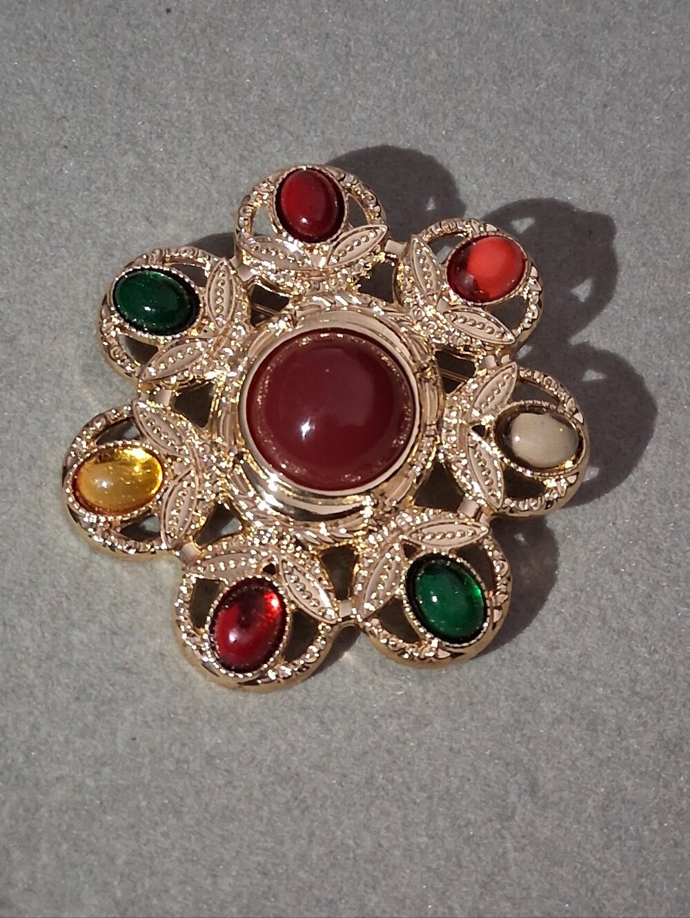 Multicolor Floral Brooch - Picture 3 of 3